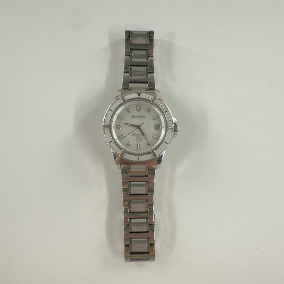 Bulova Quartz Stainless Steel 34mm Men’s Watch – Model 96P201